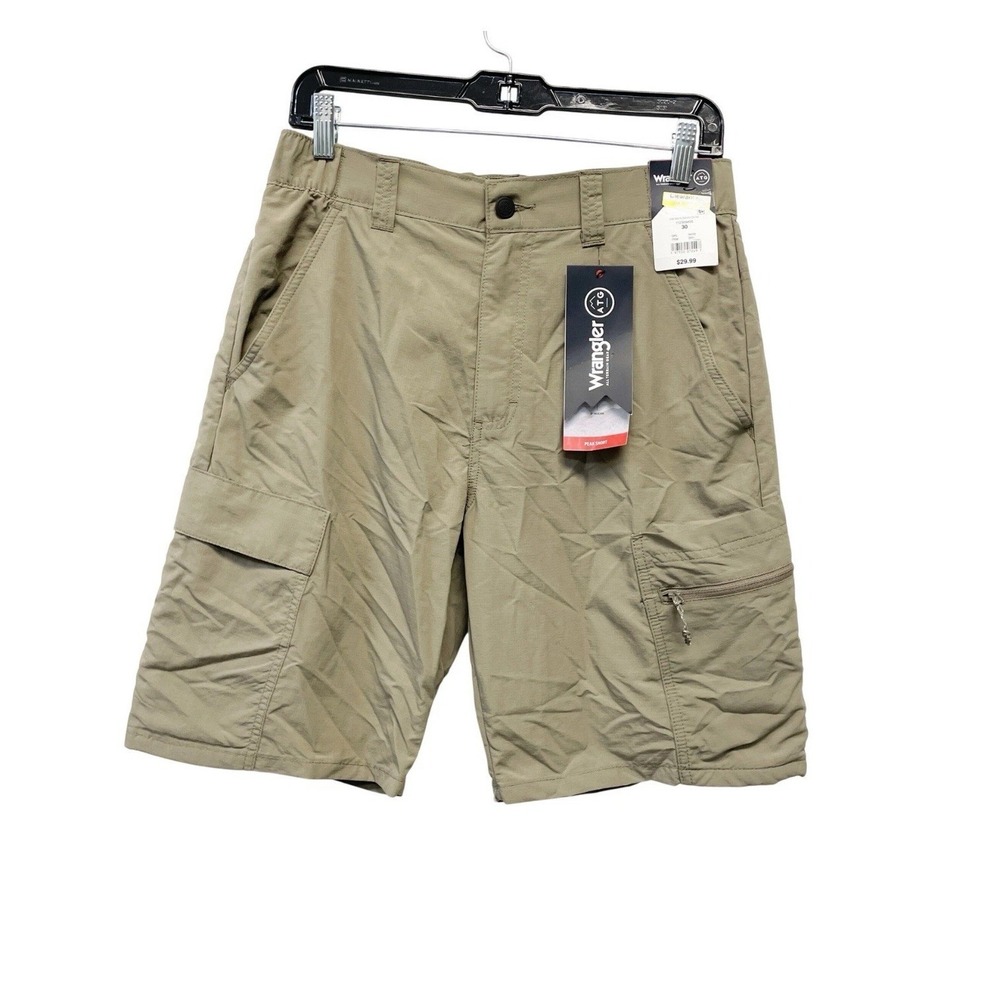 Wrangler ATG All Terrain Gear Men's Khaki Cargo Zip Peak Shorts Size 40